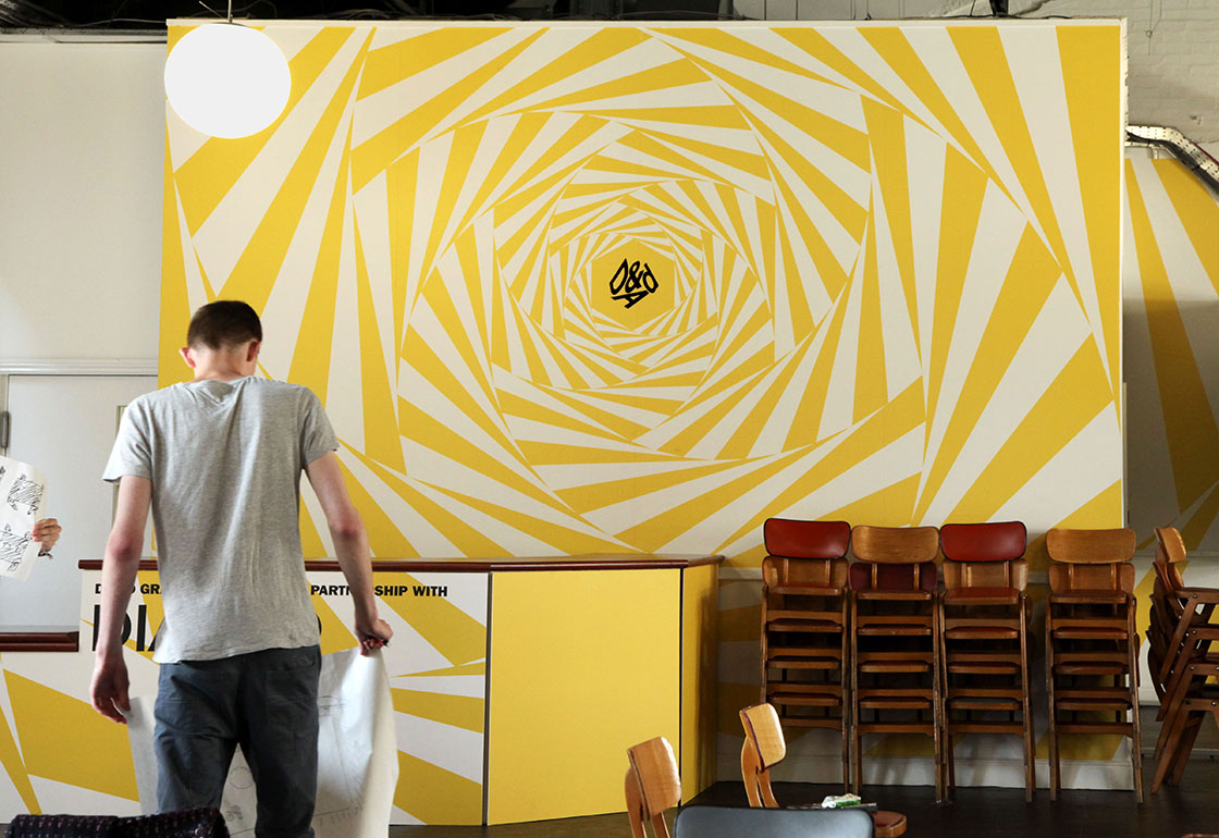 Large D&AD logo wall graphic