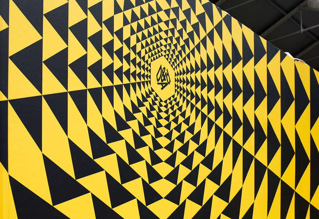 D&AD logo on wall graphic