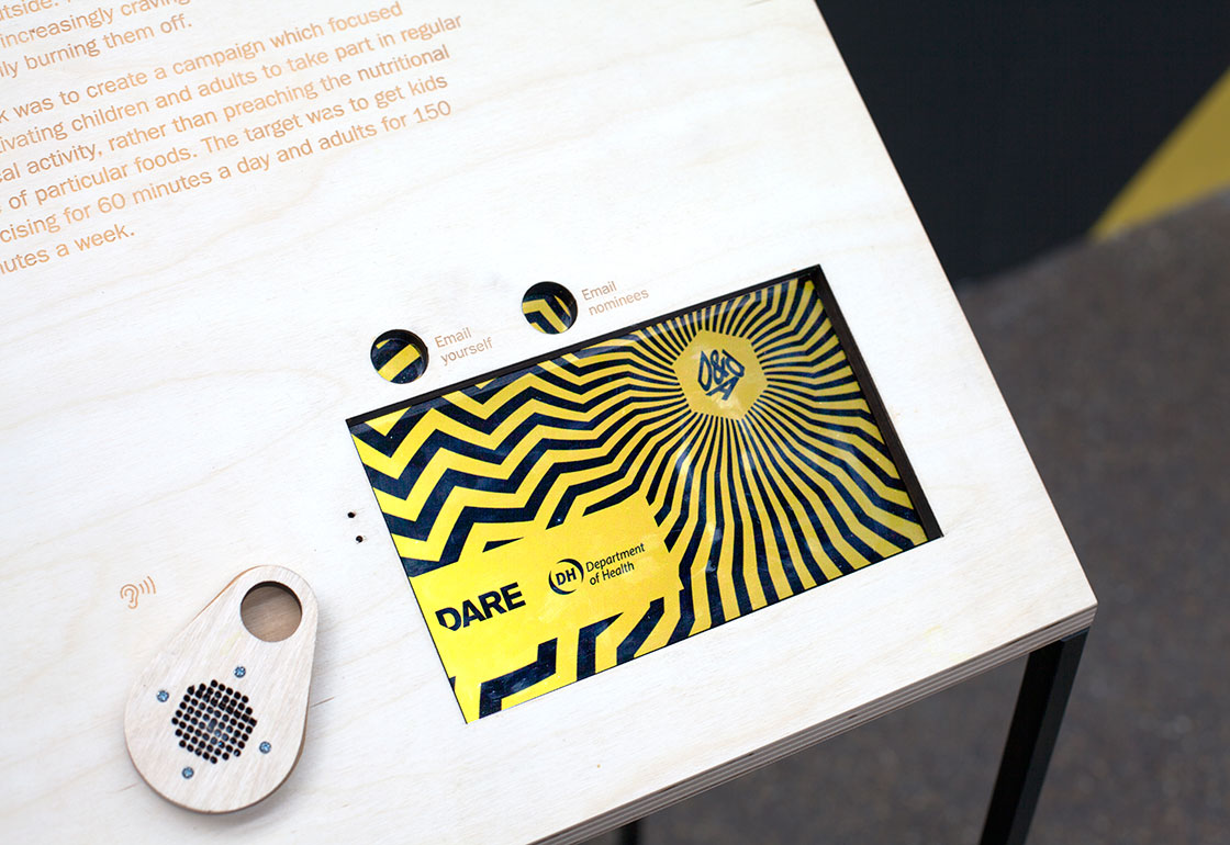 Interactive touchscreen from laser engraved plywood