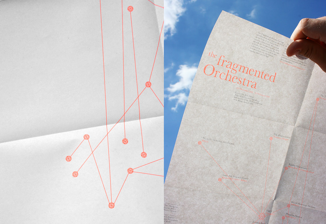 Holding the poster to the light to reveal hidden connections