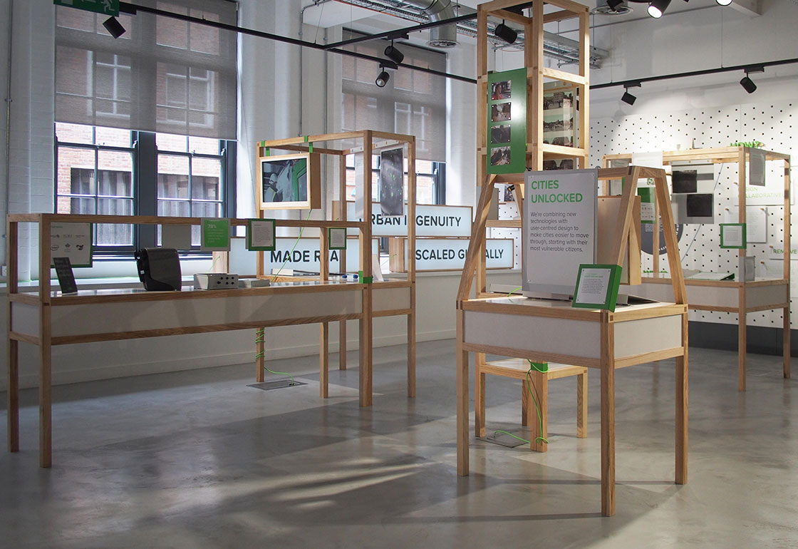 Five exhibition stands