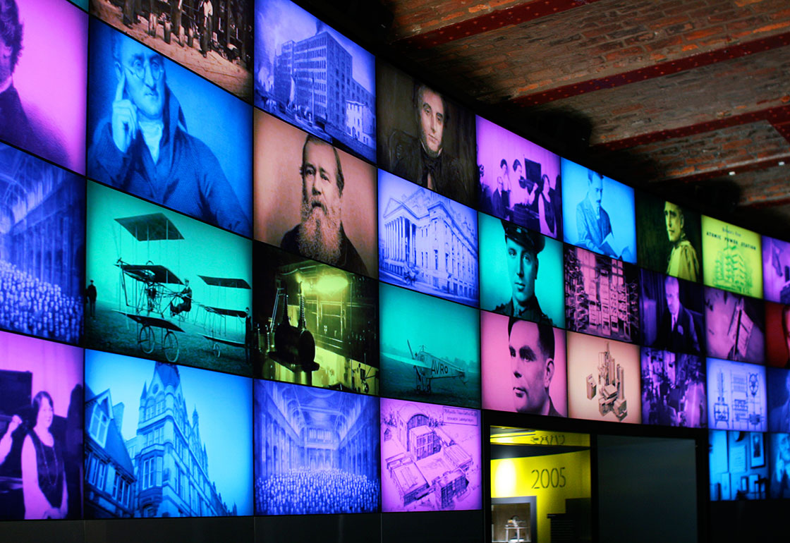 Screens and lightboxes in different colours