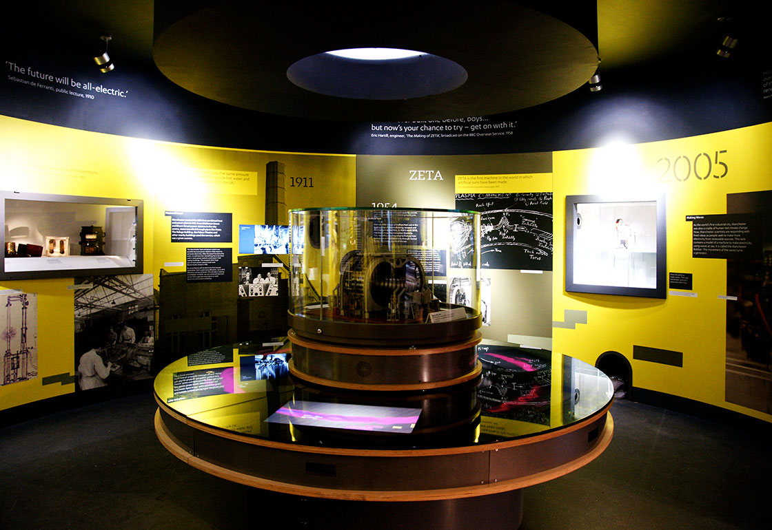 Exhibition graphics and interactive touchscreen game