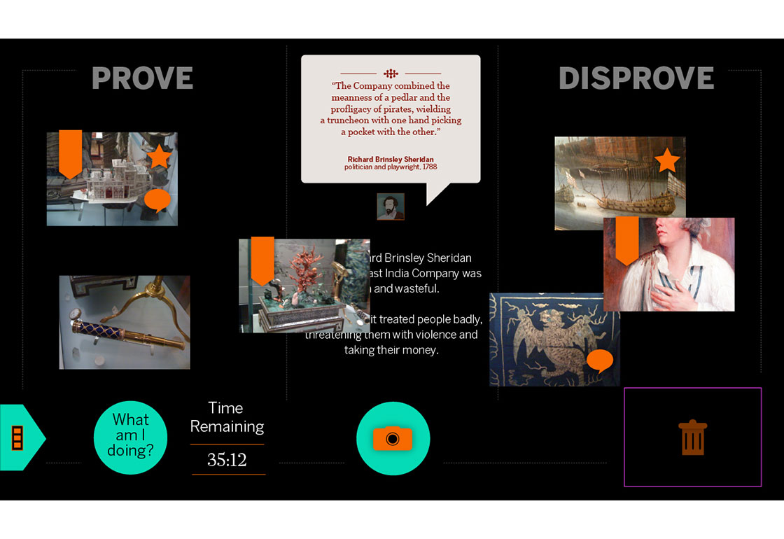 The user interface for the tablet
