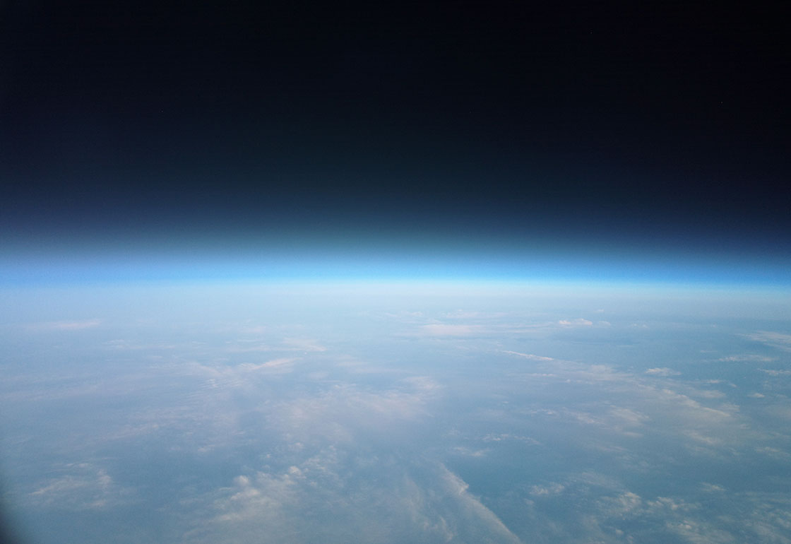 A photo of Earth taken from the edge of space