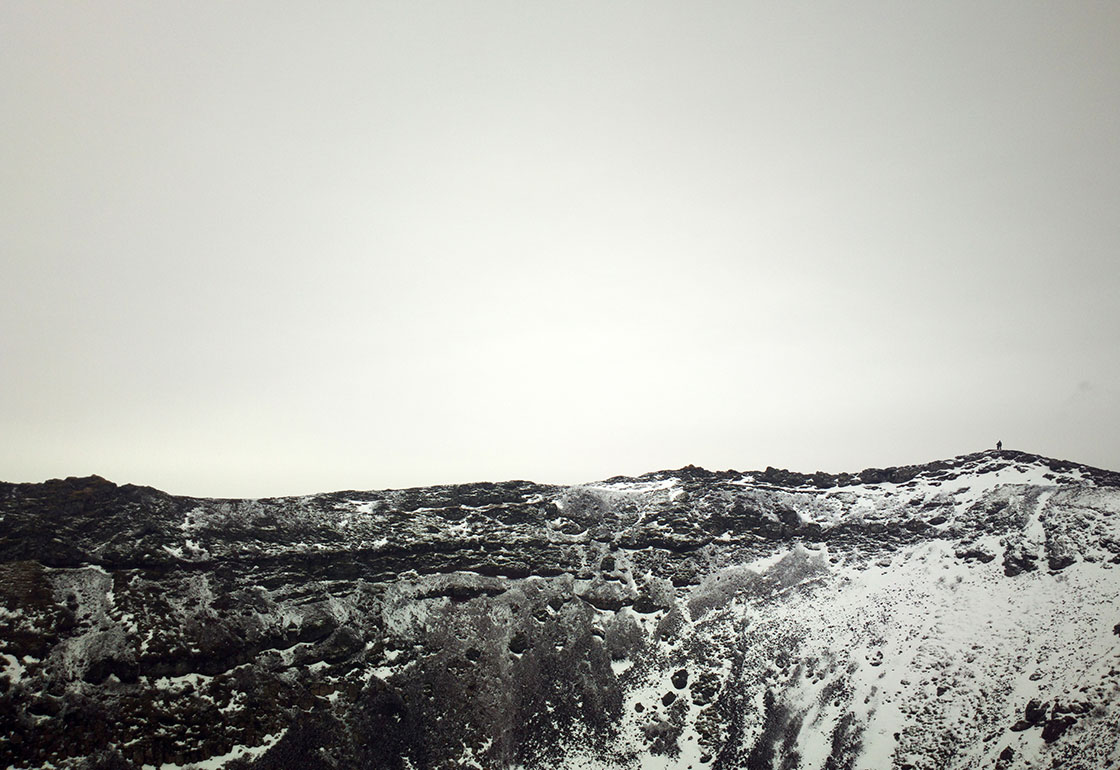 Snowy Icelandic landscape