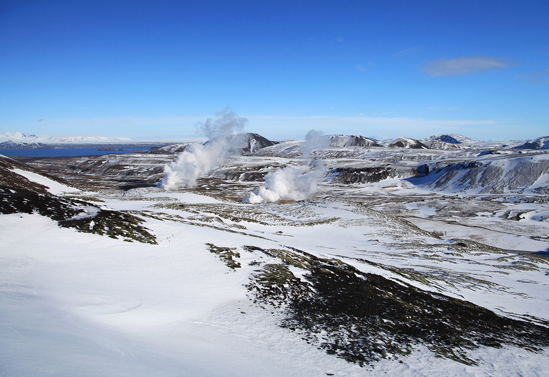 Snowy Icelandic landscape